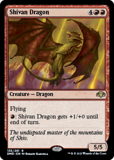 【EN】シヴ山のドラゴン/Shivan Dragon [DMR] 赤R No.135