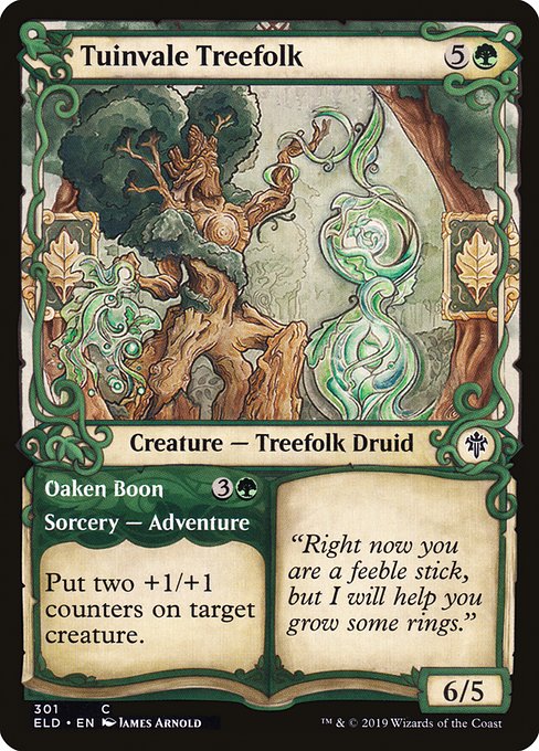 【Foil】【EN】Tuinvale Treefolk // Oaken Boon [ELD] 混C No.301