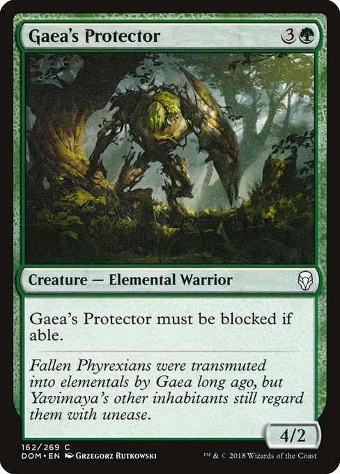 【Foil】【EN】ガイアの守護者/Gaea's Protector [DOM] 緑C No.162