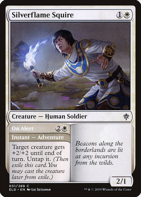【Foil】【EN】Silverflame Squire // On Alert [ELD] 混C No.31