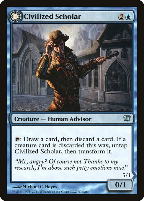 【Foil】【EN】Civilized Scholar // Homicidal Brute [ISD] 混U No.47