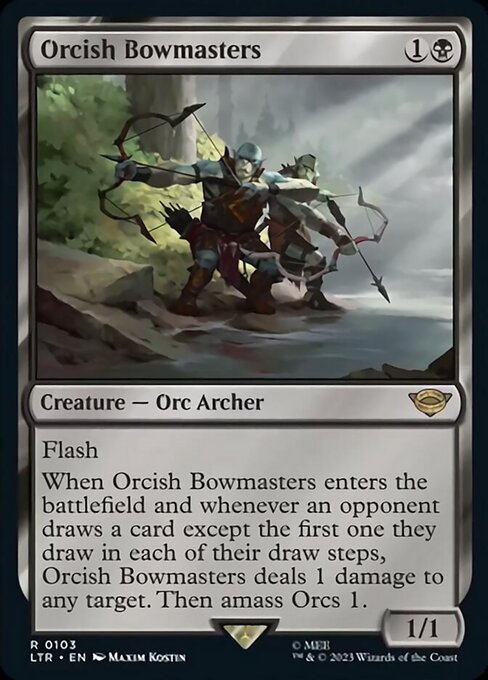 【Foil】【EN】オークの弓使い/Orcish Bowmasters [LTR] 黒R No.103