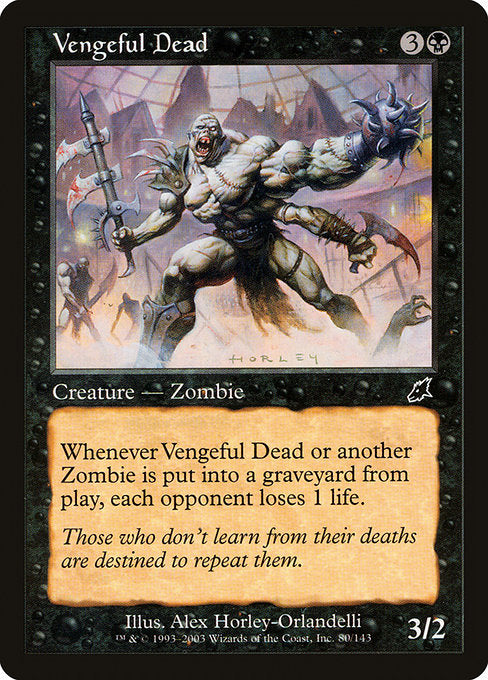 【Foil】【EN】復讐に燃えた死者/Vengeful Dead [SCG] 黒C No.80