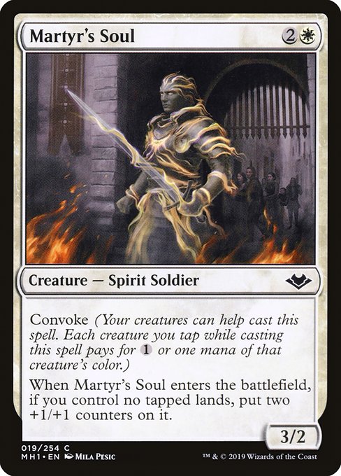 【Foil】【EN】殉教者の魂/Martyr's Soul [MH1] 白C No.19