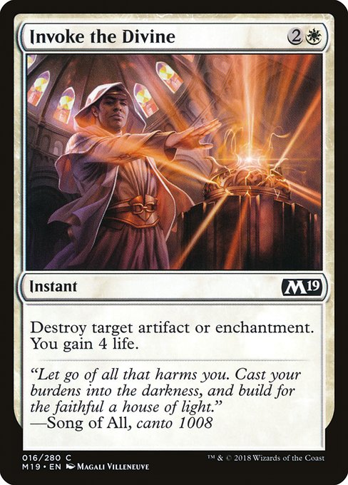 【Foil】【EN】神聖の発動/Invoke the Divine [M19] 白C No.16