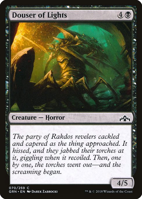【Foil】【EN】光を遮るもの/Douser of Lights [GRN] 黒C No.70