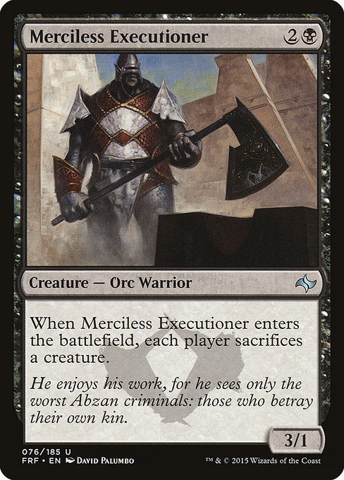 【Foil】【EN】無慈悲な処刑人/Merciless Executioner [FRF] 黒U No.76