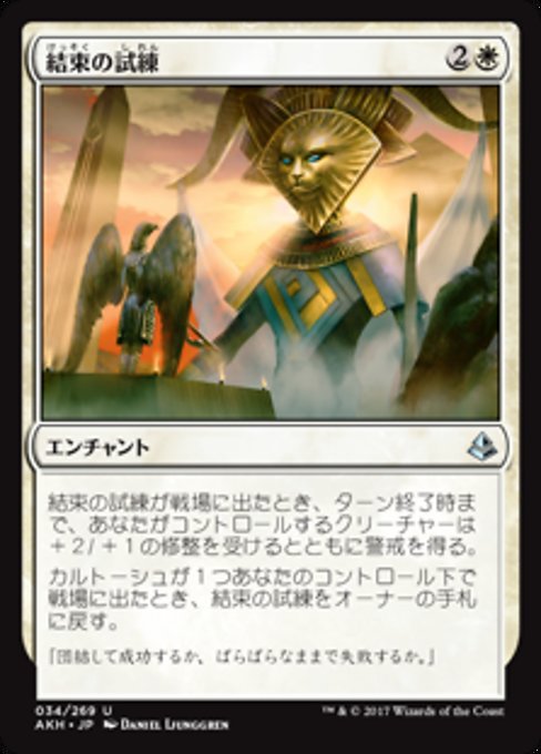 【JP】結束の試練/Trial of Solidarity [AKH] 白U No.34