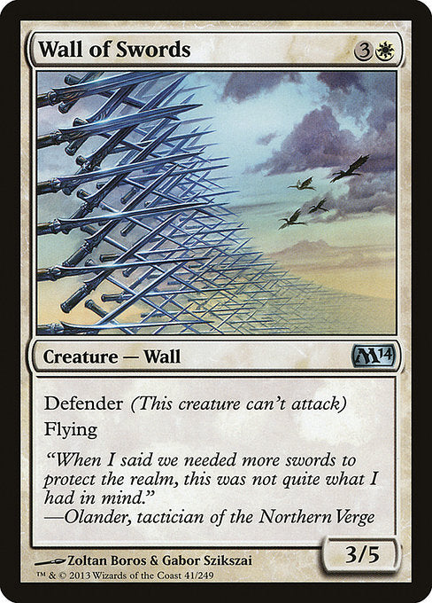 【Foil】【EN】剣の壁/Wall of Swords [M14] 白U No.41