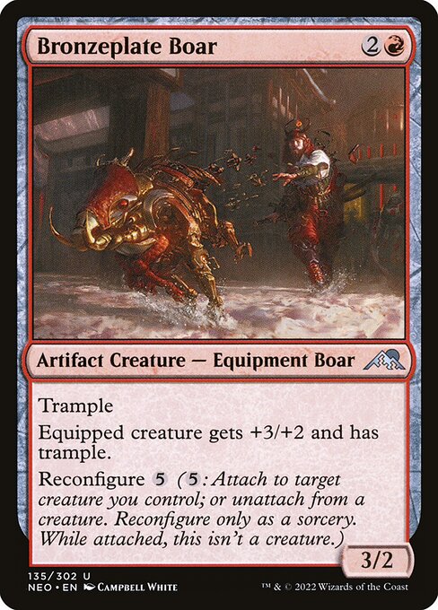 【Foil】【EN】青銅鎧の猪/Bronzeplate Boar [NEO] 茶U No.135