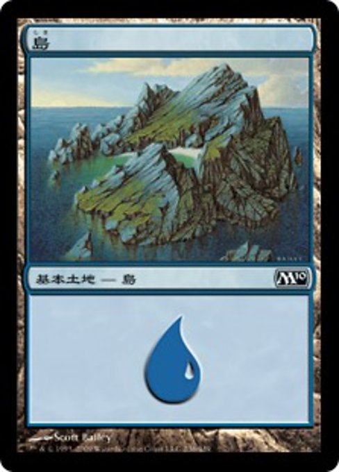 【Foil】【JP】島/Island [M10] 無C No.236