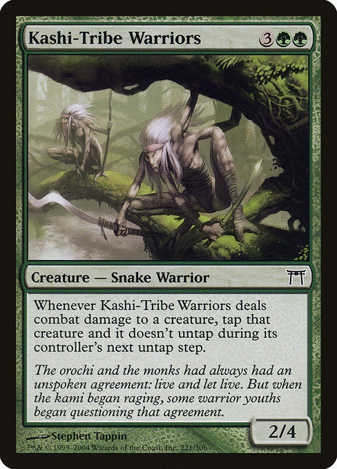 【Foil】【EN】樫族の戦士/Kashi-Tribe Warriors [CHK] 緑C No.221