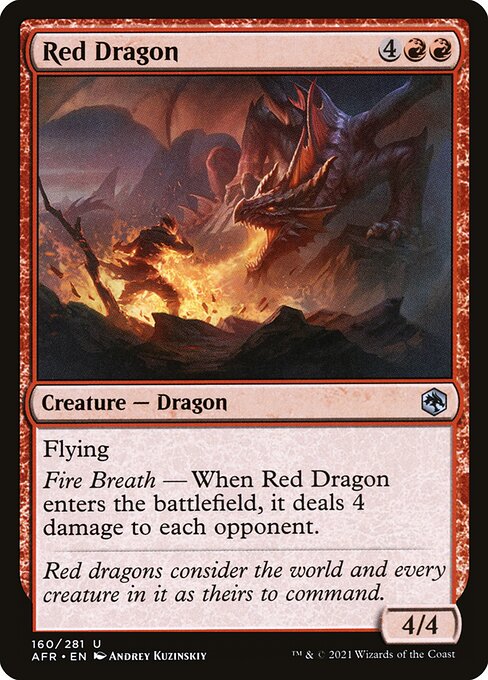 【EN】レッド・ドラゴン/Red Dragon [AFR] 赤U No.160
