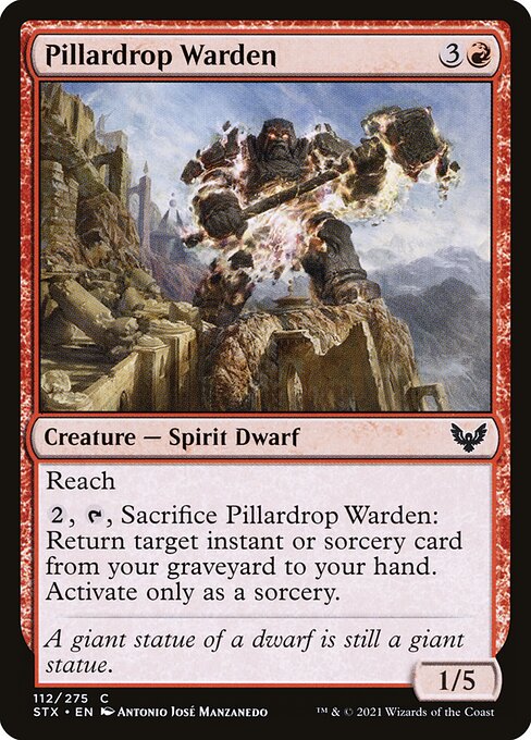 【Foil】【EN】柱落としの番人/Pillardrop Warden [STX] 赤C No.112