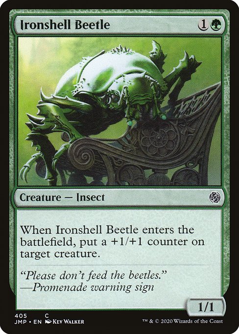 【EN】鋼胴の甲虫/Ironshell Beetle [JMP] 緑C No.405