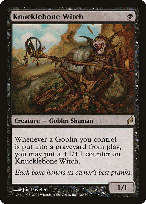 【Foil】【EN】節骨の魔女/Knucklebone Witch [LRW] 黒R No.120