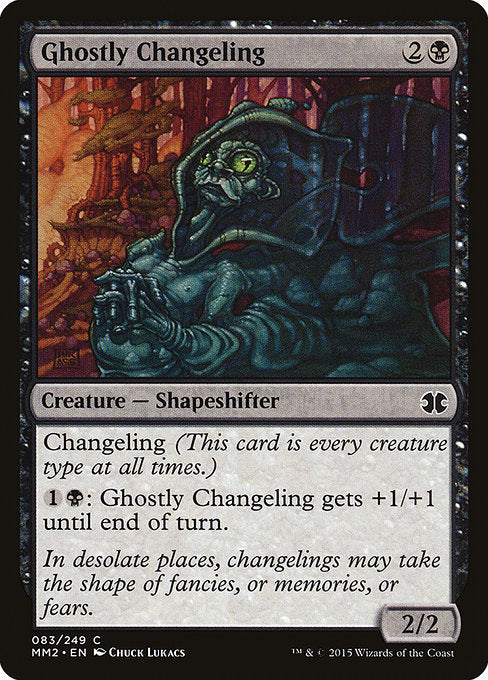 【Foil】【EN】幽霊の変わり身/Ghostly Changeling [MM2] 黒C No.83
