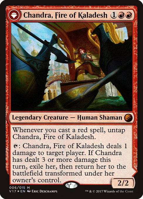 【Foil】【EN】Chandra, Fire of Kaladesh // Chandra, Roaring Flame [V17] 混M No.6