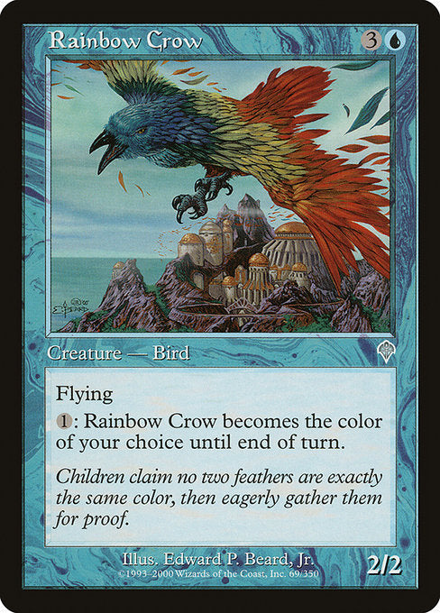 【Foil】【EN】虹色カラス/Rainbow Crow [INV] 青U No.69