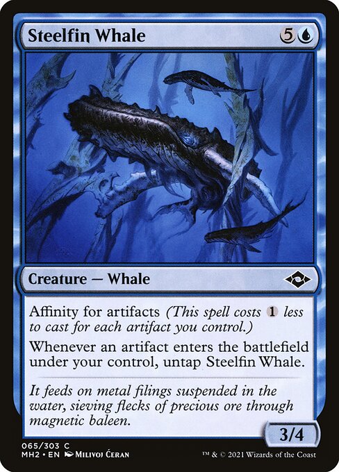 【Foil】【EN】鋼ヒレの鯨/Steelfin Whale [MH2] 青C No.65
