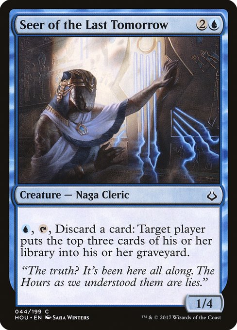 【Foil】【EN】最後の明日の予見者/Seer of the Last Tomorrow [HOU] 青C No.44