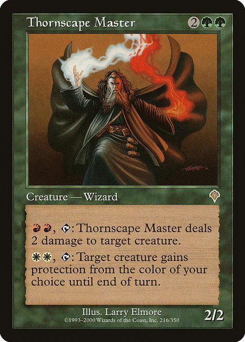 【Foil】【EN】荊景学院の師匠/Thornscape Master [INV] 緑R No.216