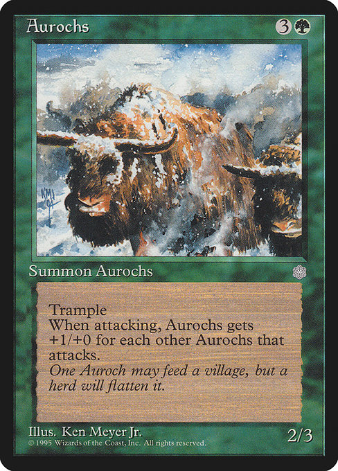 【EN】オーロクス/Aurochs [ICE] 緑C No.225