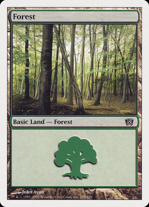 【Foil】【EN】森/Forest [8ED] 無C No.349