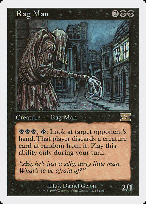 【EN】Rag Man [6ED] 黒R No.151