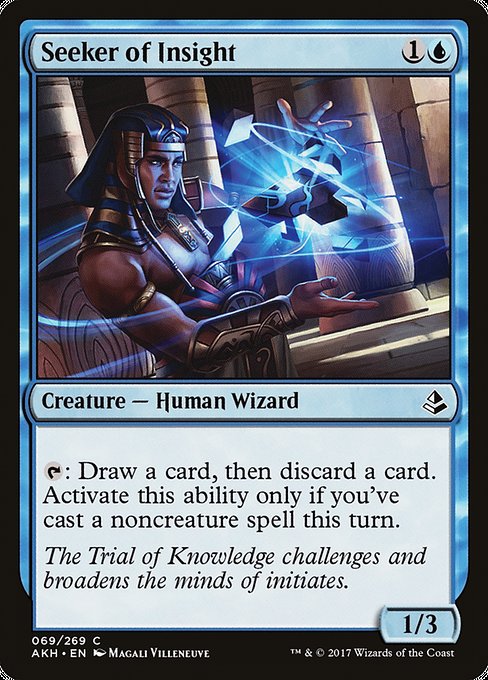 【Foil】【EN】洞察の探求者/Seeker of Insight [AKH] 青C No.69