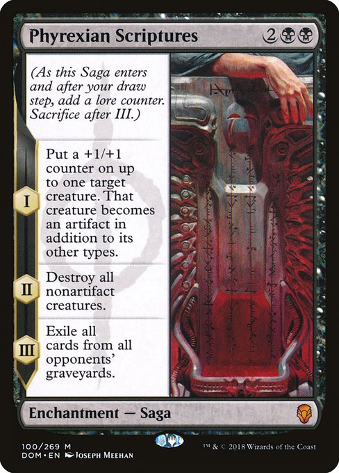 【Foil】【EN】ファイレクシア教典/Phyrexian Scriptures [DOM] 黒M No.100