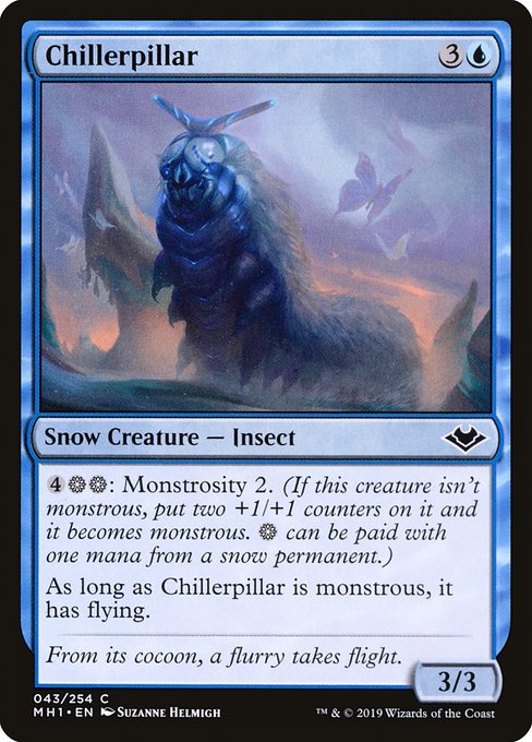 【Foil】【EN】凍て虫/Chillerpillar [MH1] 青C No.43