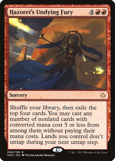 【Foil】【EN】ハゾレトの終わりなき怒り/Hazoret's Undying Fury [HOU] 赤R No.96