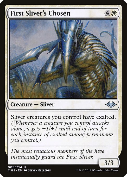 【Foil】【EN】初祖スリヴァーに選ばれしもの/First Sliver's Chosen [MH1] 白U No.9