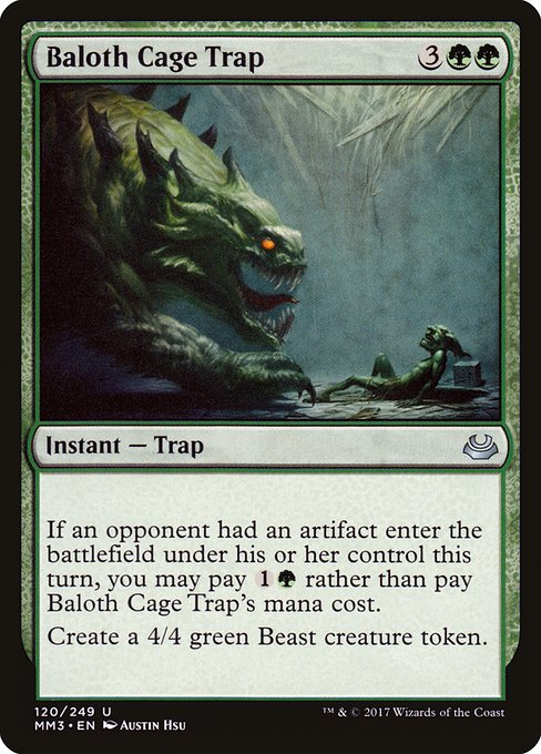 【EN】ベイロスの檻の罠/Baloth Cage Trap [MM3] 緑U No.120