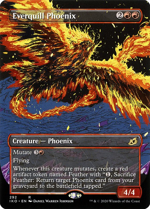 【Foil】【EN】永遠羽のフェニックス/Everquill Phoenix [IKO] 赤R No.292