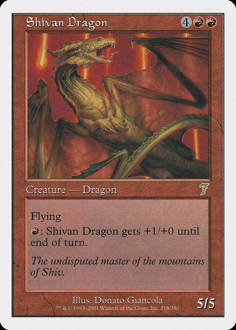 【Foil】【EN】シヴ山のドラゴン/Shivan Dragon [7ED] 赤R No.218