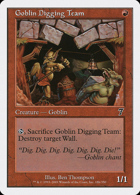 【Foil】【EN】ゴブリン穴掘り部隊/Goblin Digging Team [7ED] 赤C No.186