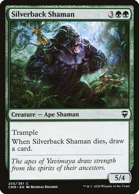 【Foil】【EN】シルバーバックの巫師/Silverback Shaman [CMR] 緑C No.255