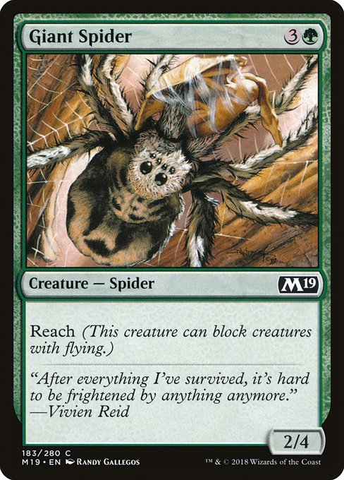 【EN】大蜘蛛/Giant Spider [M19] 緑C No.183