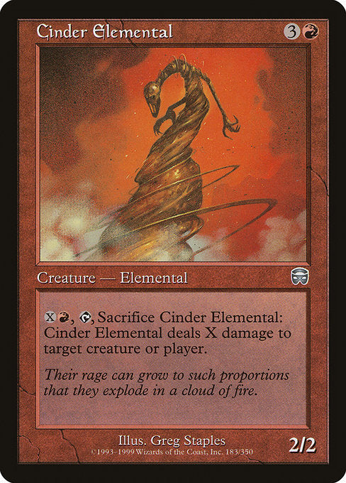 【EN】燃えがらの精霊/Cinder Elemental [MMQ] 赤U No.183
