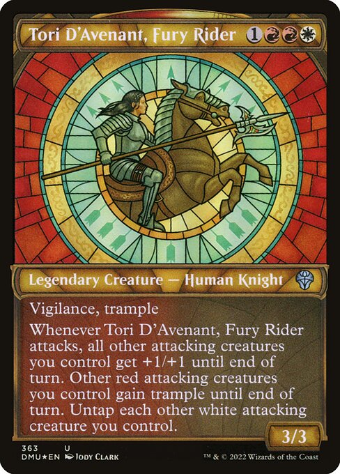 【EN】憤怒の乗り手、アヴナントのトーリ/Tori D'Avenant, Fury Rider [DMU] 金U No.363