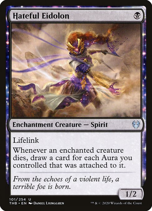 【Foil】【EN】憎しみの幻霊/Hateful Eidolon [THB] 黒U No.101