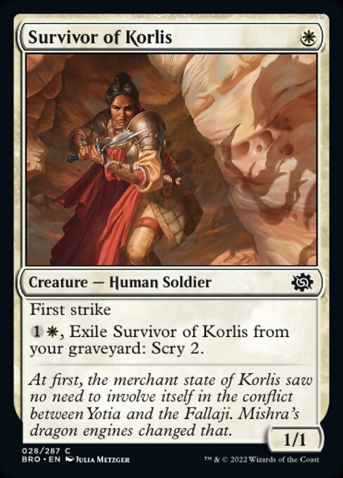 【Foil】【EN】コーリスの生存者/Survivor of Korlis [BRO] 白C No.28