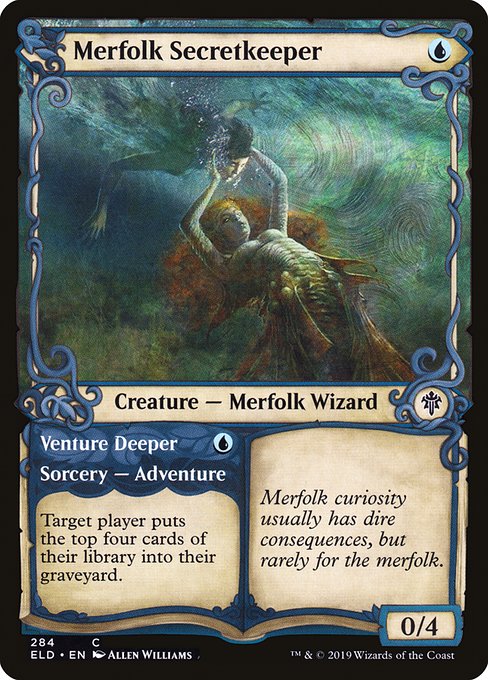 【Foil】【EN】Merfolk Secretkeeper // Venture Deeper [ELD] 混C No.284