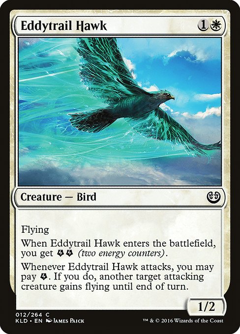【Foil】【EN】渦跡の鷹/Eddytrail Hawk [KLD] 白C No.12