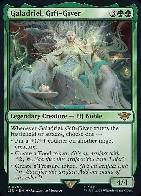 【Foil】【EN】贈り主、ガラドリエル/Galadriel, Gift-Giver [LTR] 緑R No.296
