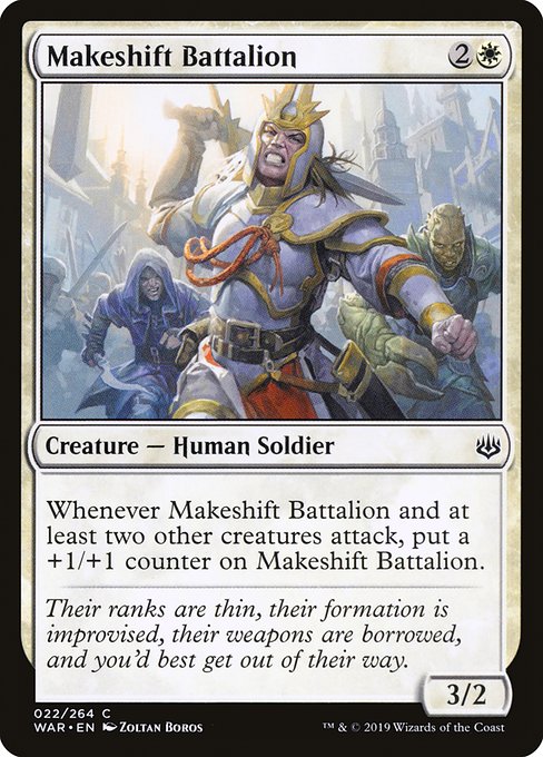 【Foil】【EN】間に合わせの大隊/Makeshift Battalion [WAR] 白C No.22