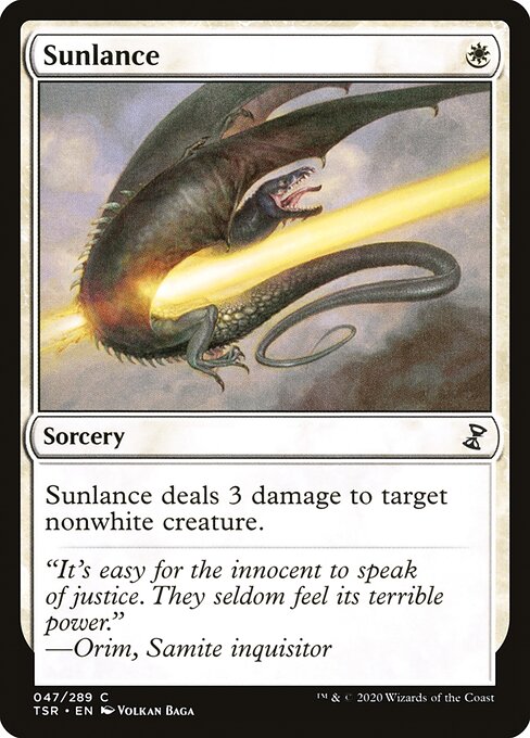 【Foil】【EN】太陽の槍/Sunlance [TSR] 白C No.47