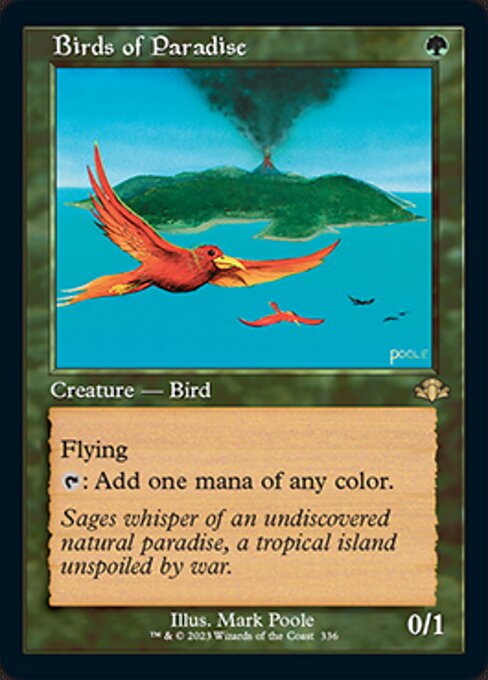 【Foil】【EN】極楽鳥/Birds of Paradise [DMR] 緑R No.336